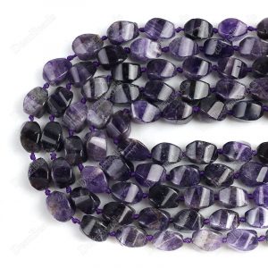 Twist Amethyst Beads