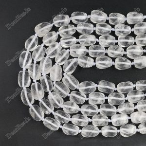 Twist Clear Quartz Beads