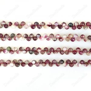 Pink Tourmaline Teardrop Beads