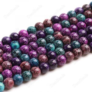 Mixed Crackle Agate Beads