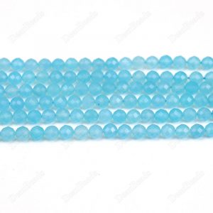 blue jade faceted bead