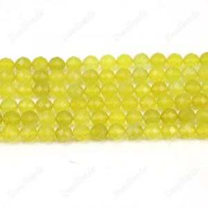 dyed jade faceted beads