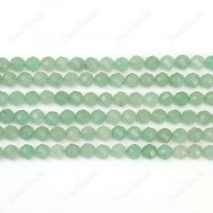 Green Jade Faceted Beads