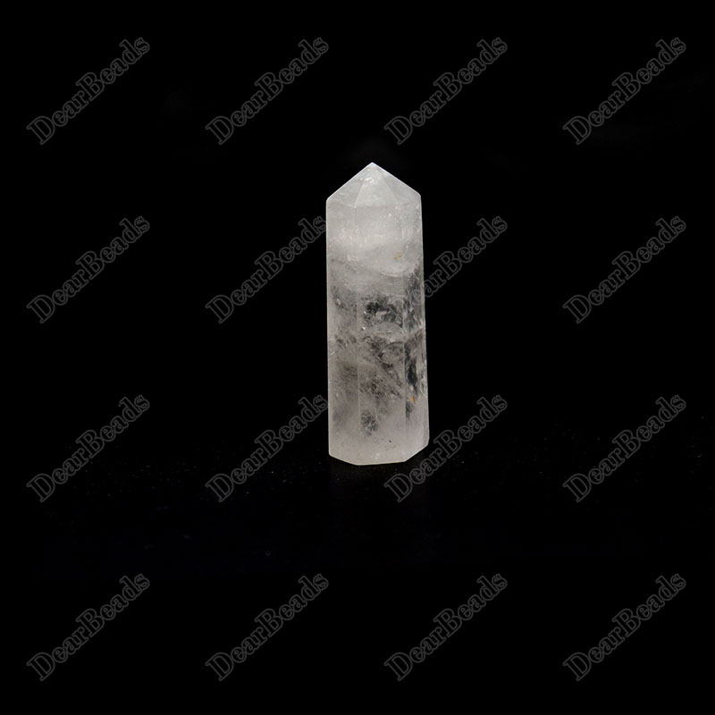 1pcs Natural High Quality Crystal Opal Stone Tower Healing Wand Milk White  Gem Point For Home Decoration