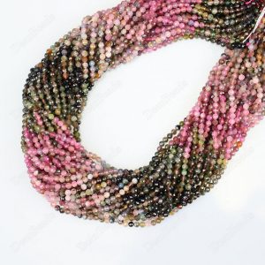 Faceted Watermelon Tourmaline Beads