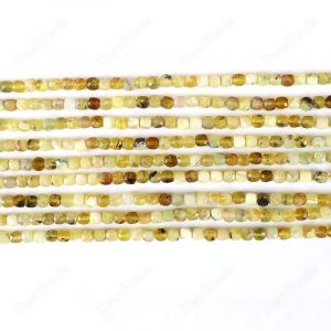 Faceted Yellow Opal Beads