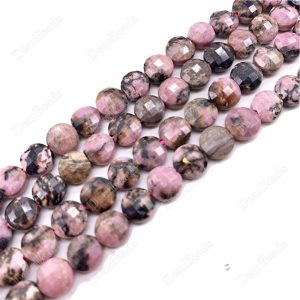 Rhodonite Coin Beads
