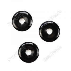 black onyx donut pendant