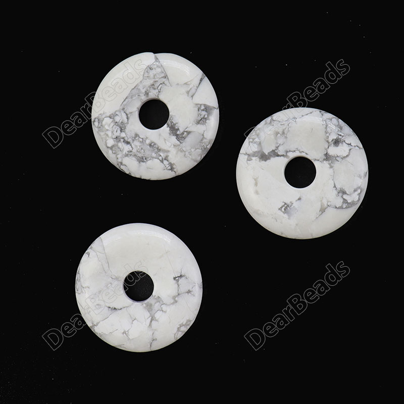 Howlite Donut Pendant