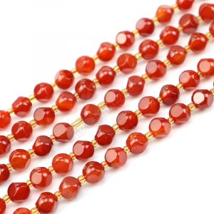 Carnelian Dice Beads