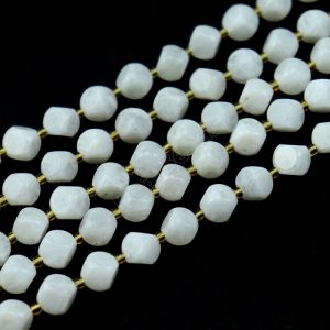 moonstone dice beads