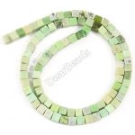Green Chrysoprase Cube Beads