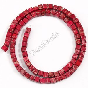 Imperial Jasper Cube Beads