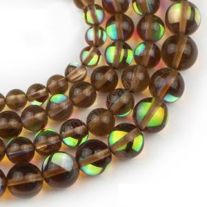 Matte Holographic Quartz 8mm, Glass Beads Online - Dearbeads