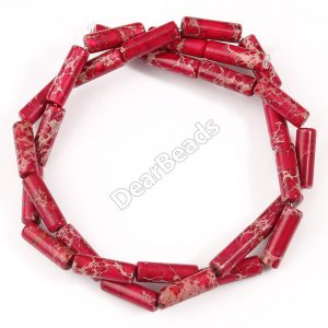 Tube Impression Jasper Beads