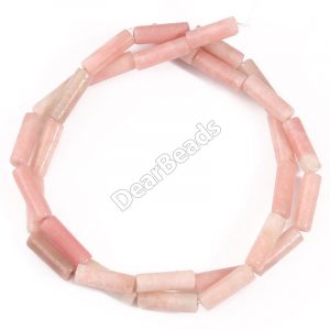 Pink Opal Tube Beads