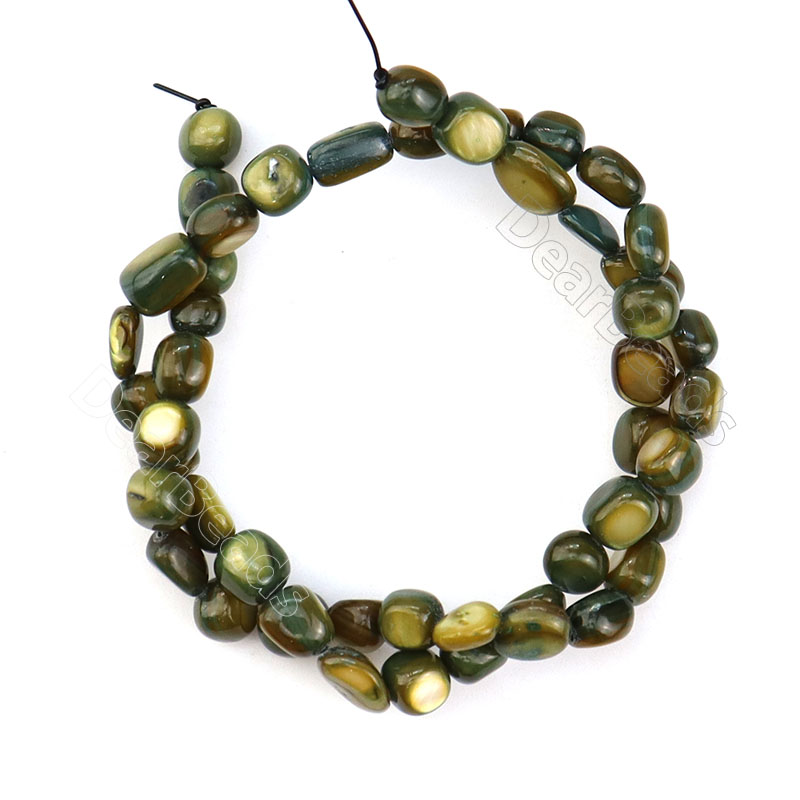 Green Shell Beads