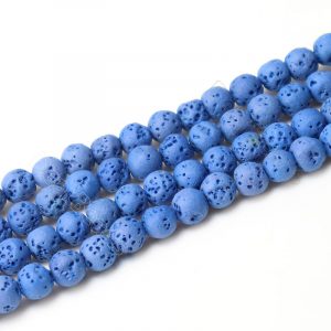 Deep Blue Lava Beads