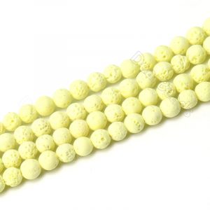 Light Yellow Lava Beads