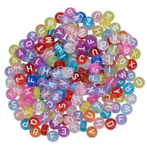 Coloured Letter Beads