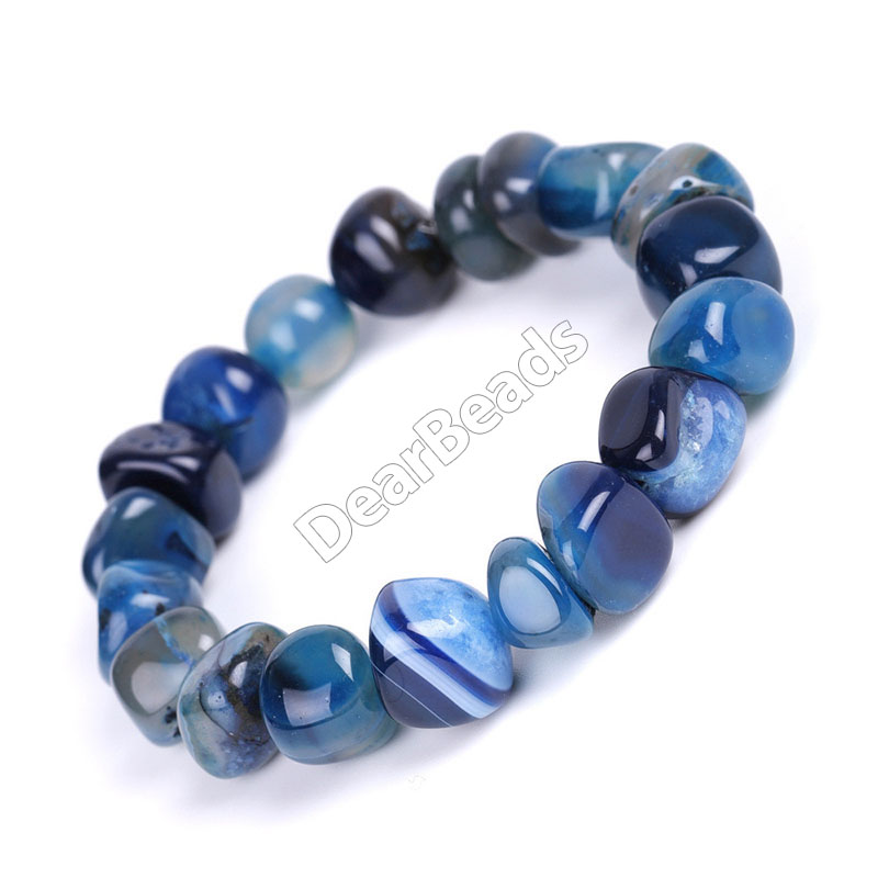 Blue Agate Nugget Bracelet