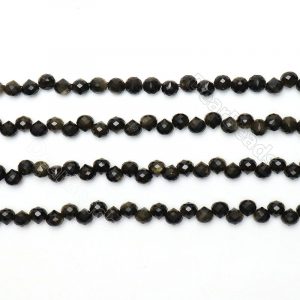 Golden Obsidian Teardrop Beads