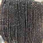 2mm faceted black onyx beads