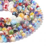 Faceted Millefiori Glass Beads