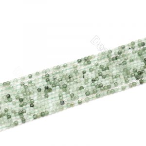 Faceted Green Rutile Quartz Beads