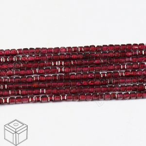 Cube Garnet Beads
