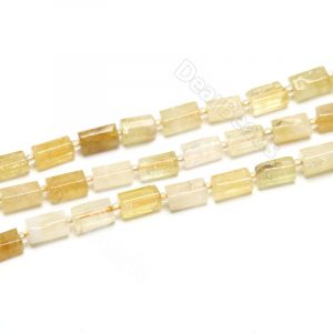 Citrine Faceted Tube beads