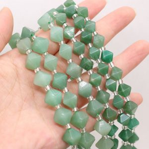 Green Aventurine Bitcone Beads