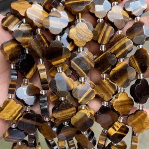 Tiger Eye Stone Clover