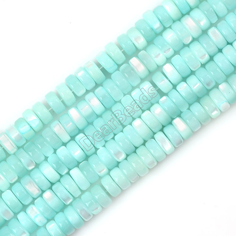 Sky Blue Shell Heishi Beads