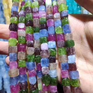 Tourmaline Cube Beads