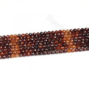 Gradient Orange Garnet Beads