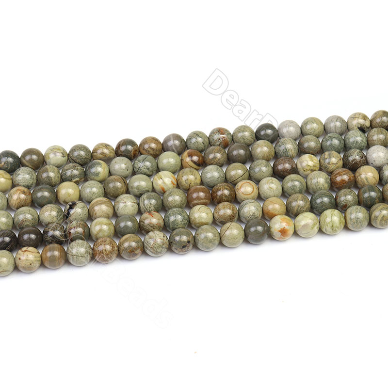 Silver Leaf Jasper Beads