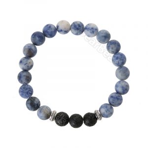 blue jasper lava bracelet
