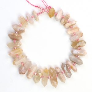 Sakura Agate Pointed Beads