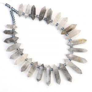 Cloudy Quartz Point Beads