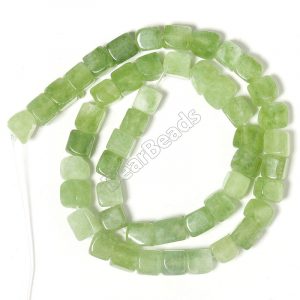 Green Jade Cube Beads