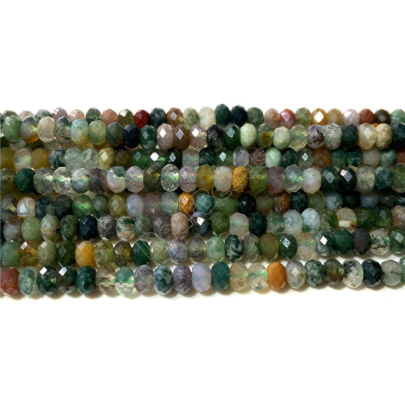Rondelle Faceted Indian Agate