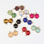 Faceted Hexagon Stone Pendant
