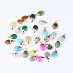 Faceted Teardrop Stone Charms