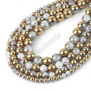 Gold Crackle Quartz Beads