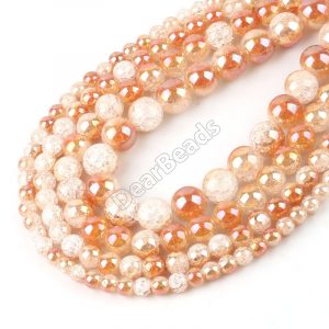Champagne Crackle Quartz Beads