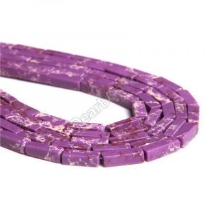 Purple Imperial Jasper Tube Beads