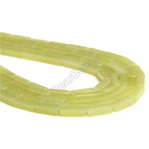 Lemon Jade Tube Beads