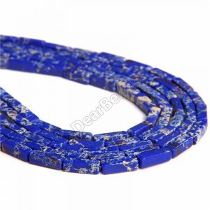 Blue Imperial Jasper Tube Beads