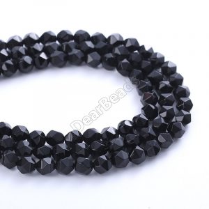 faceted black onyx beads